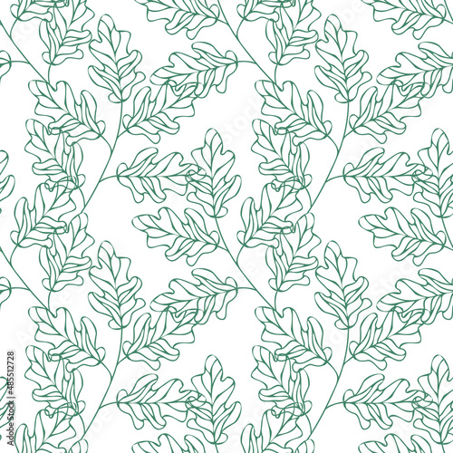 Seamless oak foliage