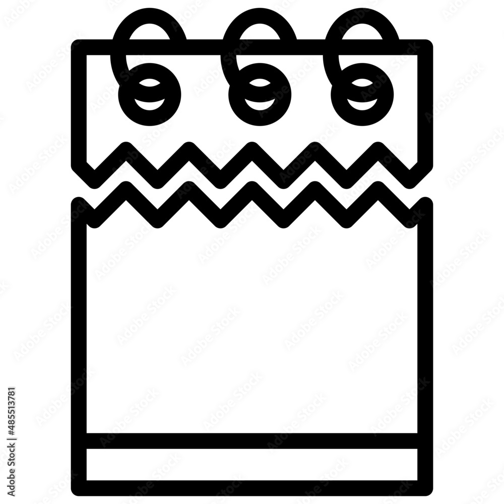 TORN line icon,linear,,graphic,illustration