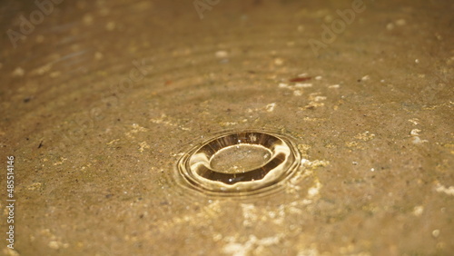 drop on a water circle