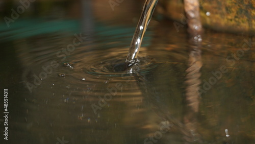 close up view of water drop