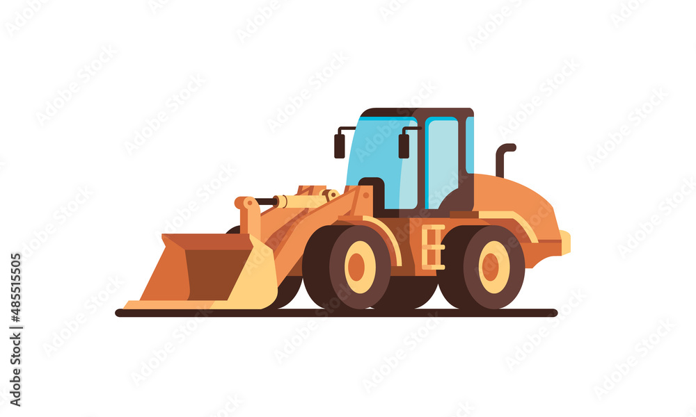Fototapeta premium wheel loader isolated on white background. construction heavy machinery equipment