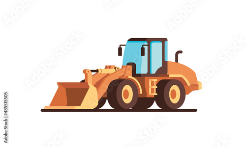 wheel loader isolated on white background. construction heavy machinery equipment