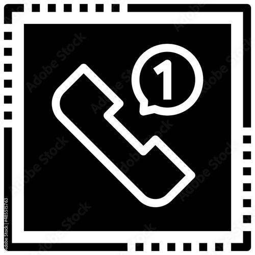 MISSED CALL glyph icon,linear,outline,graphic,illustration