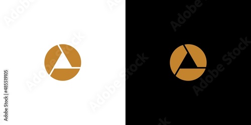 Unique and modern initial letter a photography logo design