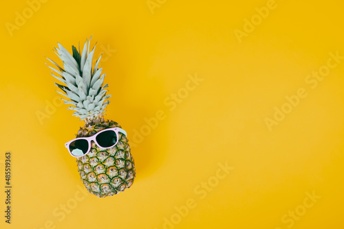 Tropical summer vacation concept with pineapple