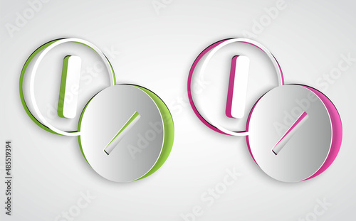 Paper cut Toothache painkiller tablet icon isolated on grey background. Tooth care medicine. Capsule pill and drug. Pharmacy design. Paper art style. Vector