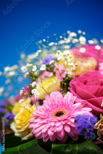 フラワーバスケット　様々な花のイメージ