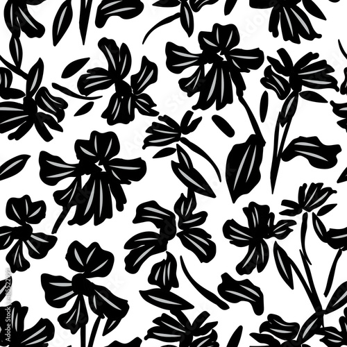 Floral Seamless Pattern Design Background