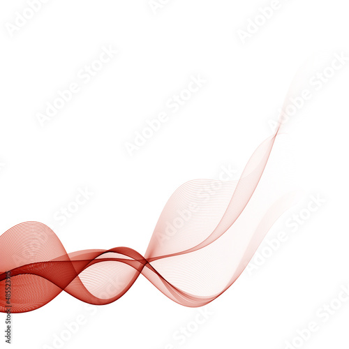 Red transparent vector wave abstract background design, beautiful element for brochure template, poster