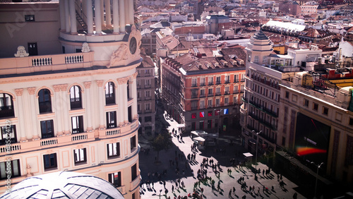 Callao Square in Madrid seen from above