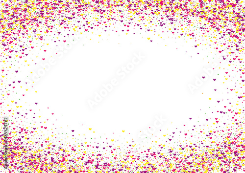 Rainbow Element Background White Vector. Dot Party Frame. Colorful Shrovetide. Multicolored Polka Happiness. Geometric Top Design.