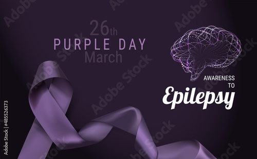 Purple day for Awareness to World Epilepsy Day on the 26th of March.