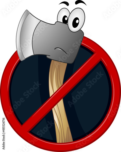 Mascot Axe No Cutting Symbo...