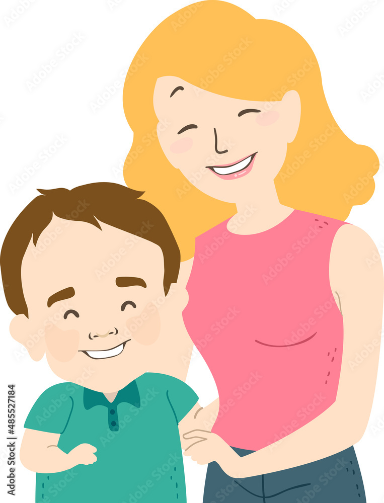 Man Woman Dwarfism Couple Happy Illustration Man Woman Dwarfism Couple Happy Illustration