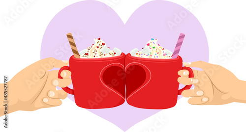 Couple Hands Mug Chocolate ...
