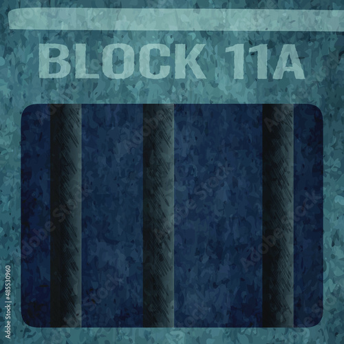 Image of prison walls of the cell block number 11a.