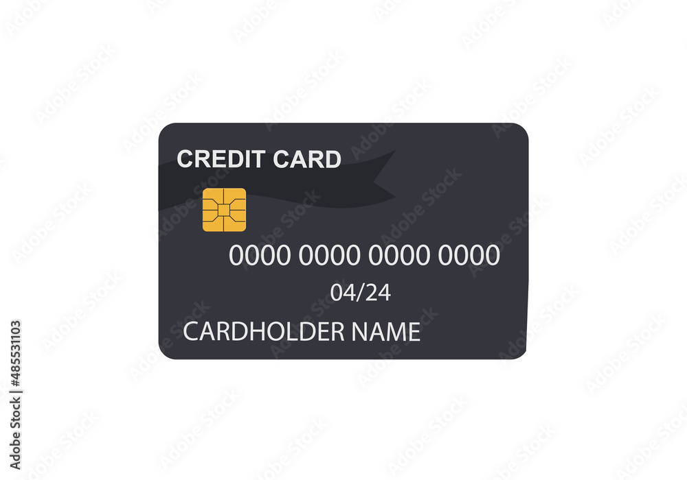 Credit card design isolated Credit card design isolated