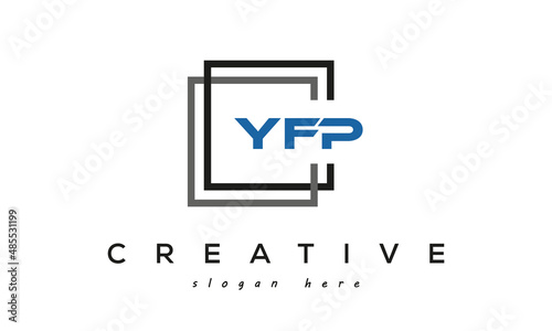 creative Three letters YFP square logo design photo