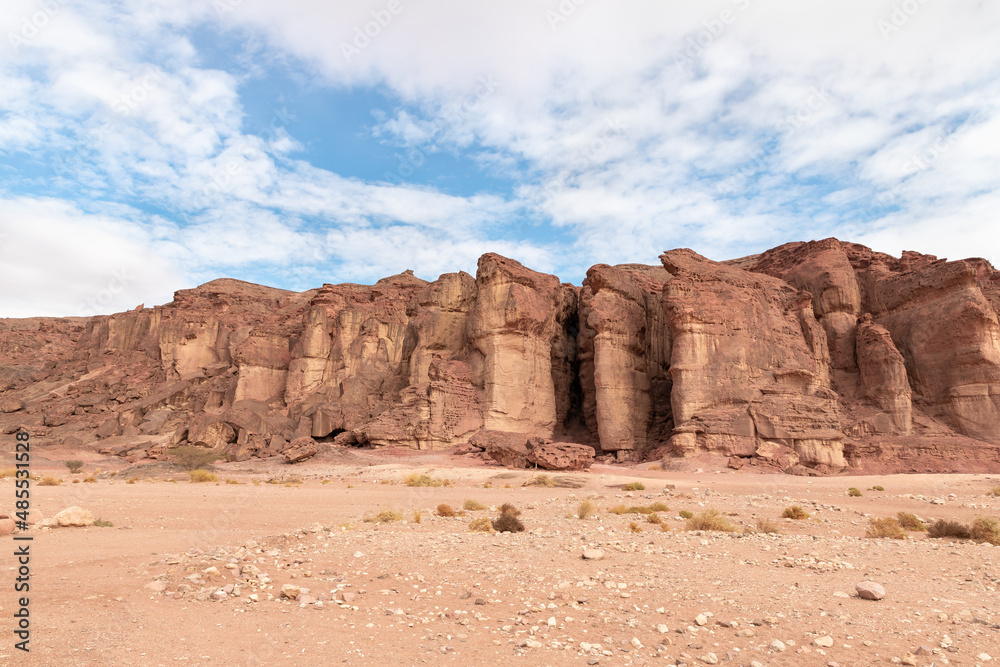 Fantastically  beautiful mountain nature in Timna National Park near Eilat, southern Israel.