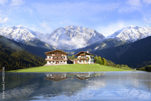 Schöne Bergseen in den Alpen in  Bayern und Österreich photo