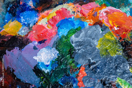 Background image of oil paint palette