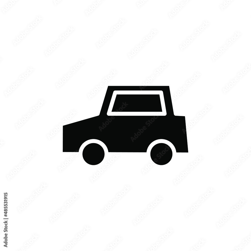 Car, Automobile, Transportation Solid Icon Vector Illustration Logo Template. Suitable For Many Purposes.