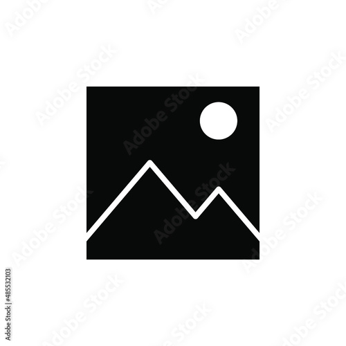 Picture, Gallery, Image Solid Icon Vector Illustration Logo Template. Suitable For Many Purposes.