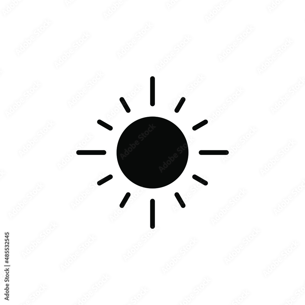 Sunrise, Sunset, Sun Solid Icon Vector Illustration Logo Template. Suitable For Many Purposes.