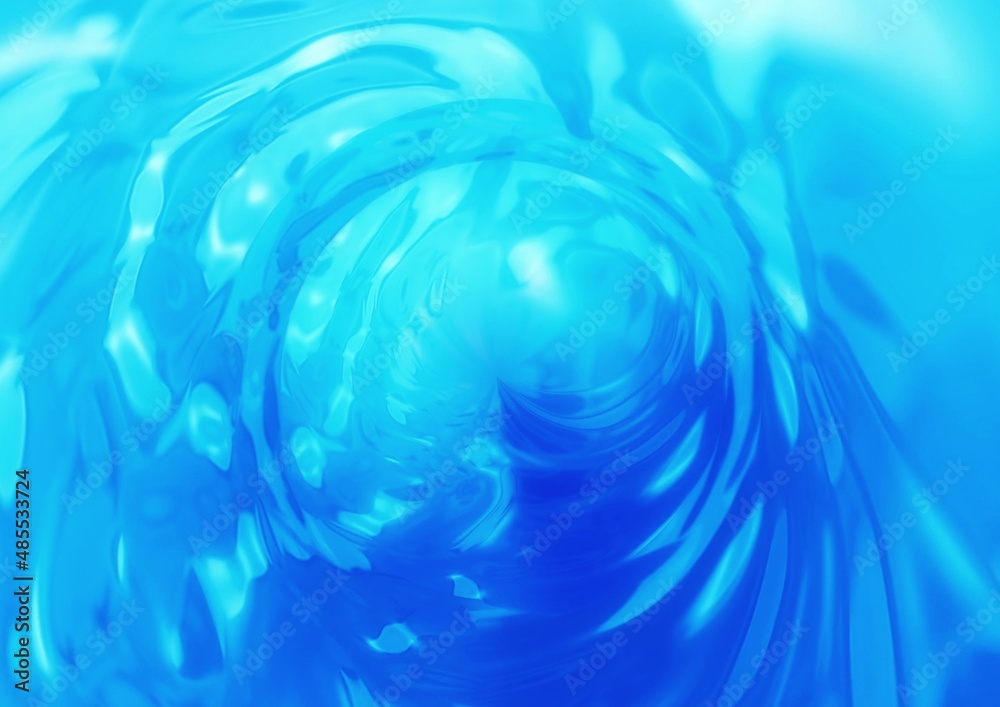 青い液体が渦巻く抽象的な背景