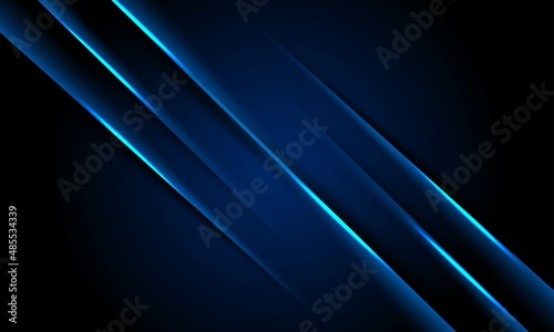 game futuristic background striped lines with light effect on dark blue background. Space for text. Vector illustration eps10