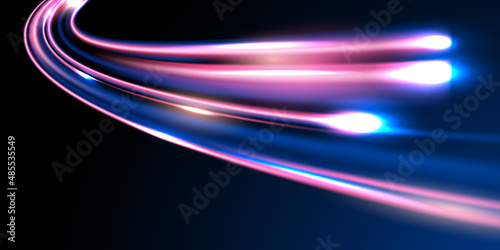 abstract technology light lines background 3d vector illustration