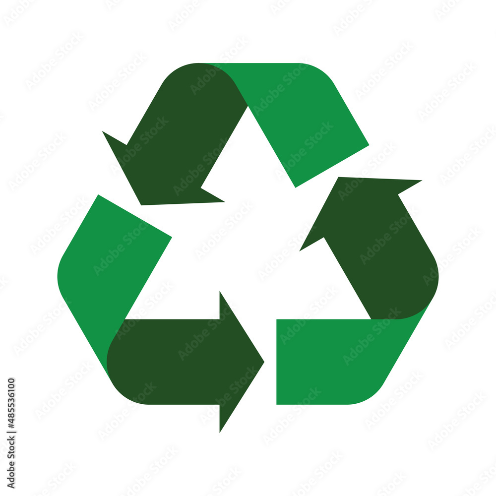 Fototapeta premium Simple flat Universal Recycling Symbol