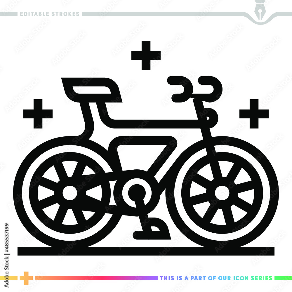 Line icon for bicycle club illustrations with editable strokes. This vector graphic has customizable stroke width. Line icon for bicycle club illustrations with editable strokes. This vector graphic has customizable stroke width.