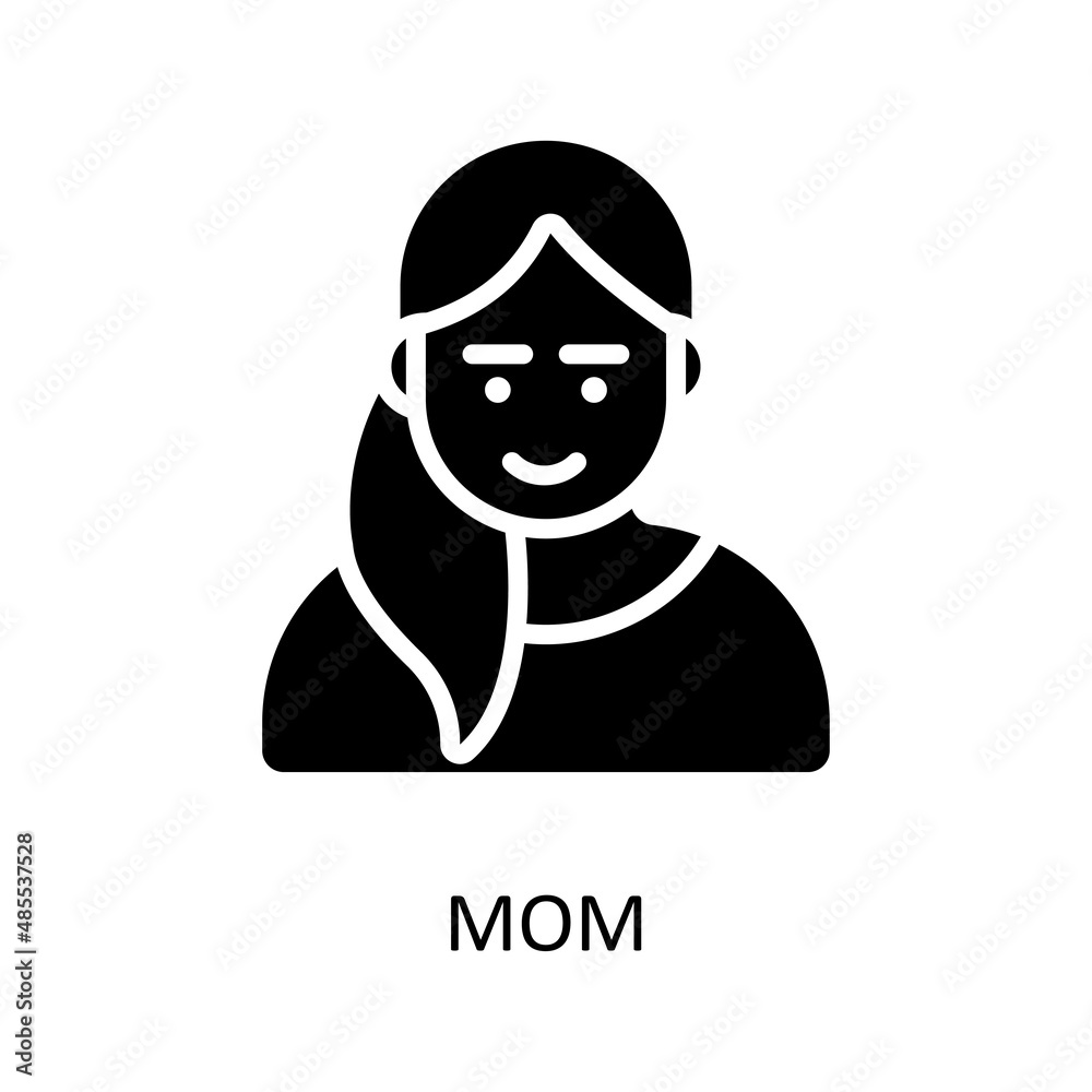 Mom vector Solid Icon Design illustration. Home Improvements Symbol on White background EPS 10 File
