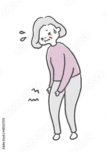 ひざ関節痛に悩むシニア女性