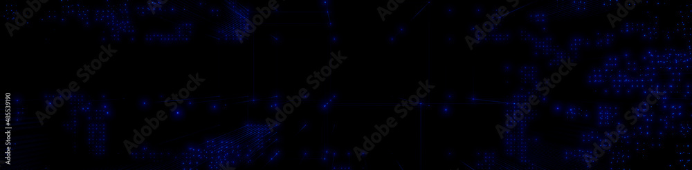 Global Communication Network. Futuristic Technology Concept. Blue Tech Background. 3D Render Global Communication Network. Futuristic Technology Concept. Blue Tech Background. 3D Render