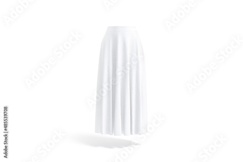 Blank white women maxi skirt mockup, front view