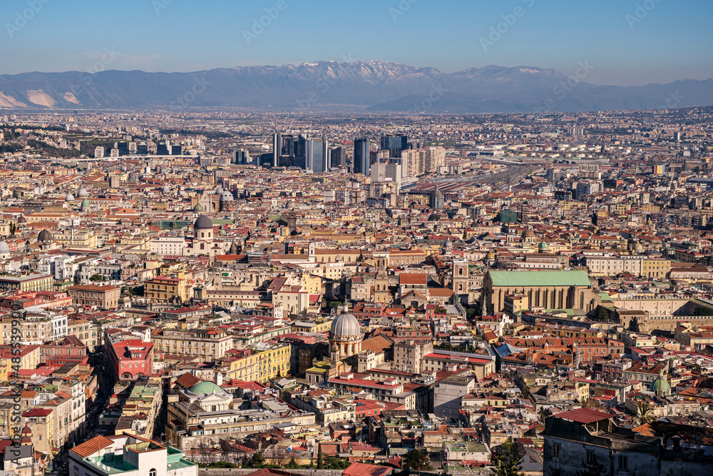 Obraz premium Naples City centre in Campania Italy.