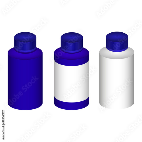 Household chemicals bottles pack cleaning housework liquid domestic fluid cleaner template vector illustration.