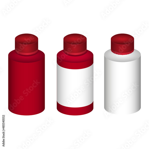 Household chemicals bottles pack cleaning housework liquid domestic fluid cleaner template vector illustration.