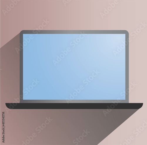 computer mockup blue screen