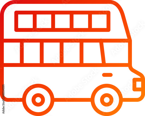 Vector Design Double Decker Icon Style