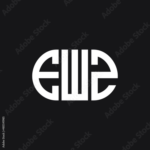 EWZ letter logo design on black background. EWZ creative initials letter logo concept. EWZ letter design.
 photo