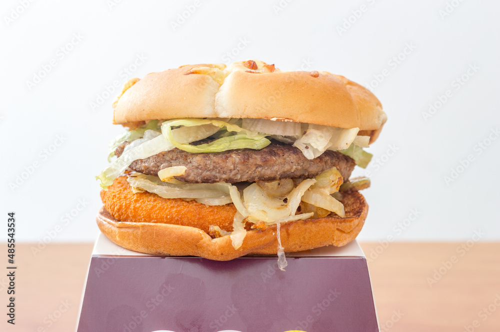 Pruszcz Gdanski, Poland January 23, 2022 McDonald's Burger drwala