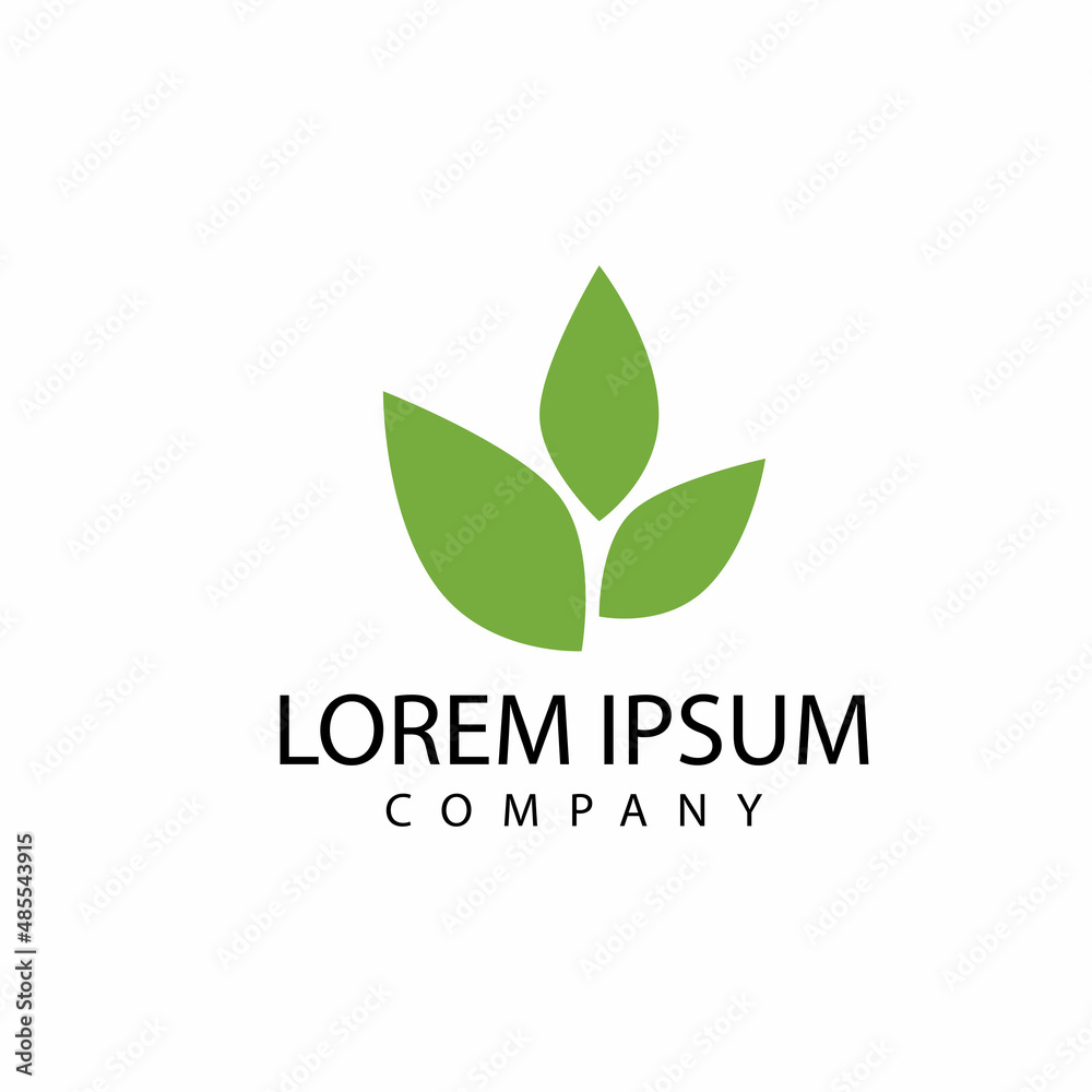 Leaf icon Vector Illustration design Logo template Leaf icon Vector Illustration design Logo template