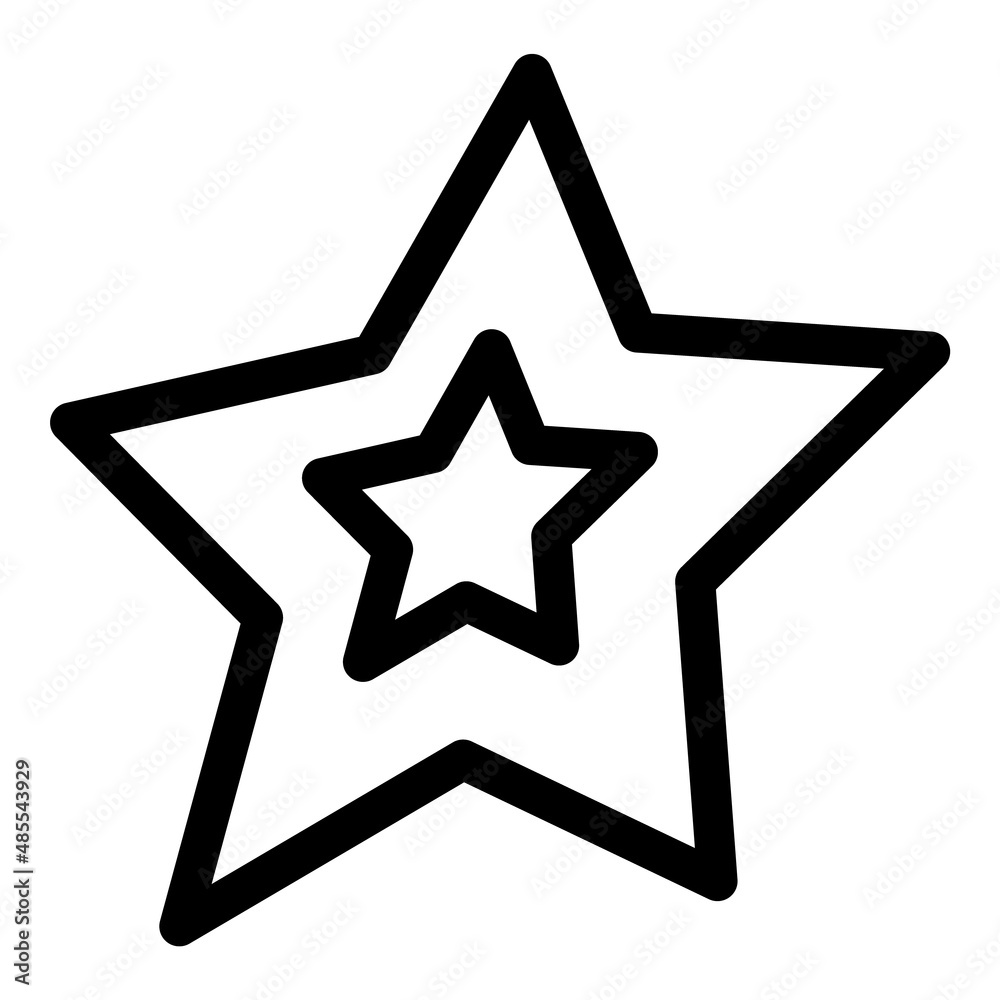 Star Abstract Flat Icon Isolated On White Background