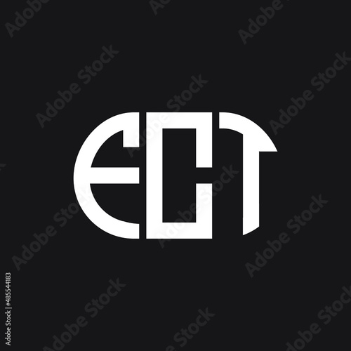 FCT letter logo design on black background. FCT creative initials letter logo concept. FCT letter design.