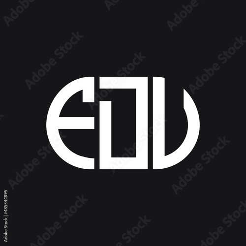 FDV letter logo design on black background. FDV creative initials letter logo concept. FDV letter design.
 photo