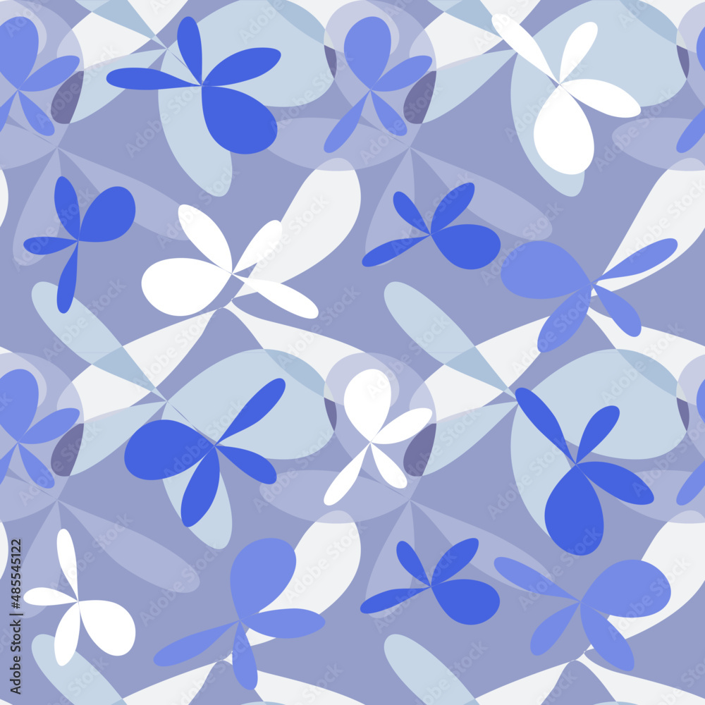 Vector seamless love symbol half-drop pattern, with stylish hearts 