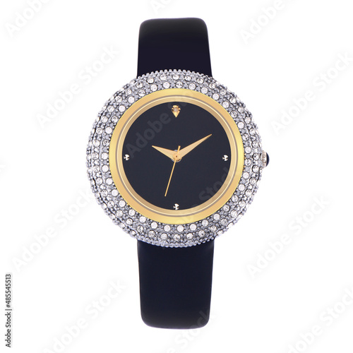 Luxury watches isolated on white background With clipping path gold watch women and man watches female and male watches